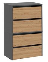 spinteles - Batų spintelė Top E Shop Modo X2, antracitas/ąžuolas (Anthracite/Oak) - 2 nuotrauka