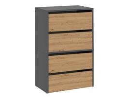 spinteles - Batų spintelė Top E Shop Modo X2, antracitas/ąžuolas (Anthracite/Oak) - 3 nuotrauka