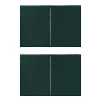 vidaXL Proginės palapinės šoninės sienos su užtrauktuku, 2 vnt., žalia (Green)