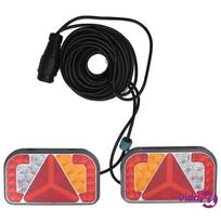 vidaXL Priekabos žibintai, 2vnt., Raudoni (Red) 12V