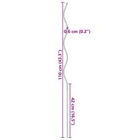 vidaXL Atrama augalams spiralės forma, 20 vnt., 110 cm, cinkuotas plienas