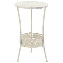 vidaXL Bistro staliukas, apvalus, 40x70 cm, baltas (White)