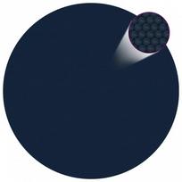 juoda plevele - vidaXL Saulę sugerianti baseino plėvelė, juoda/mėlyna, Ø 250 cm - 1 nuotrauka