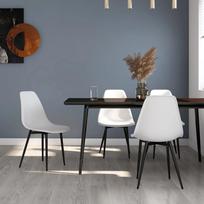 Valgomojo kėdė vidaXL, balta (White), 4 vnt.
