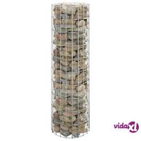 vidaXL Gabiono stulpas, 30x100cm, galvanizuotas plienas, apskritas