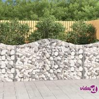 vidaXL Išlenkti gabiono krepšiai, 13vnt., 200x30x100/120cm, geležis