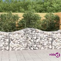 vidaXL Išlenkti gabiono krepšiai, 20vnt., 200x50x80/100cm, geležis
