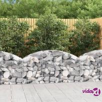 vidaXL Išlenktas gabiono krepšys, 150x30x60/80cm, geležis