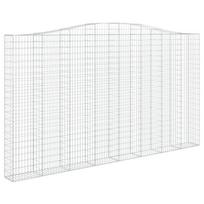 Išlenkti gabiono krepšiai, 3vnt., 400x30x220/240cm, geležis