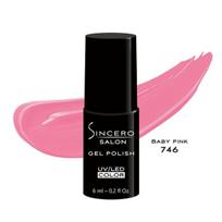 SINCERO SALON gelinis nagų lakas BABY PINK, 746, 6 ml
