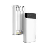 isorine baterija 20000mah - Dudao K6Pro+ 20000mAh su 3 įmontuotais kabeliais (Baltas - White) - 1 nuotrauka