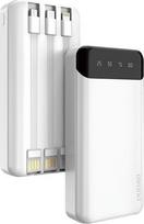 isorine baterija 20000mah - Dudao K6Pro+ 20000mAh su 3 įmontuotais kabeliais (Baltas - White) - 2 nuotrauka