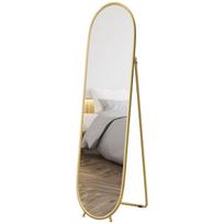 veidrodis ilgi - Veidrodis HOMCOM Viso ilgio, 160 cm x 40 cm, pastatomas, auksinis (Gold) - 2 nuotrauka