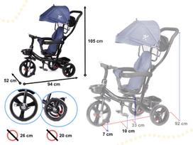 triratukas vezimelis - Trike 2in1 Fix Lite Grey (Pilkas) - 10 nuotrauka