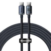 5a 100w usb c to c laidas - Baseus CAJY000601 Crystal Shine USB-C į USB-C laidas 100W 1,2m Juodas (Black) - 2 nuotrauka