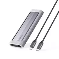 usb c kabelis - Orico AXM2F M.2 SATA SSD USB-C 3.2 Disko Dėžutė - Pilkas (Grey) - 1 nuotrauka