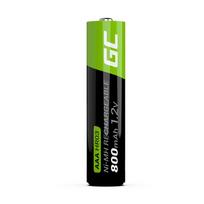 battery nimh - Akku 2xAAA HR03 800mAh Green Cell - 2 nuotrauka