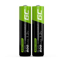 battery nimh - Akku 2xAAA HR03 800mAh Green Cell - 3 nuotrauka