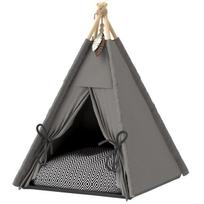 kaciu guolis - PawHut Teepee palapinė naminiams gyvūnams, pilka (Grey) - 1 nuotrauka