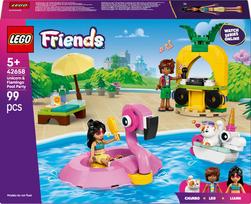 senukai baseinai - LEGO Friends Unicorn & Flamingo Pool Party 42658 - 1 nuotrauka
