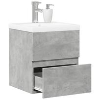 vidaXL Vonios baldų komplektas su praustuvo spintele, betono pilka (Concrete Grey)