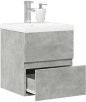 vonios komplektai su praustuvu - vidaXL Vonios baldų komplektas su praustuvo spintele, betono pilka (Concrete Grey) - 2 nuotrauka