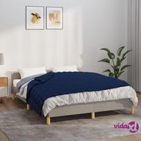 antklode kg 6 - vidaXL sunki antklodė, mėlyna (Blue), 140x200 cm, 6 kg - 3 nuotrauka