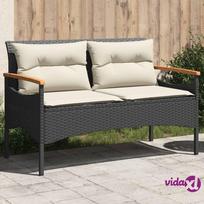 lauko suoliukai - Sodo suoliukas vidaXL, juodas (Black) - 2 nuotrauka