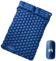 vidaXL Savaime prisipučiantis dvivietis stovyklavimo čiužinys, mėlynas (Dark Blue)