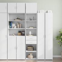 vidaXL Siaura spintelė daiktams, balta (White), 45x42,5x225 cm