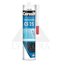 silikonas sanitarinis - Sanitarinis silikoninis hermetikas Ceresit CS25, 44 Toffi (Brown), 280 ml - 1 nuotrauka