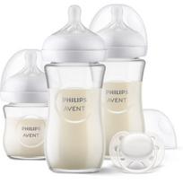 naujagimiui dovanoj - PHILIPS AVENT stiklinis buteliukų rinkinys Natural Response SCD878/11, 0+ mėn. - 1 nuotrauka