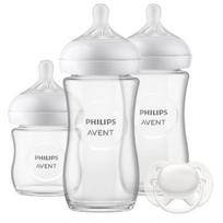 naujagimiui dovanoj - PHILIPS AVENT stiklinis buteliukų rinkinys Natural Response SCD878/11, 0+ mėn. - 2 nuotrauka