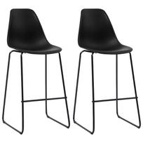 Baro kėdė vidaXL, juoda (Black), 2 vnt.