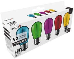 Avide LED lemputės E27 1W 50lm Dekoratyvinės (Decor) 5 vnt.