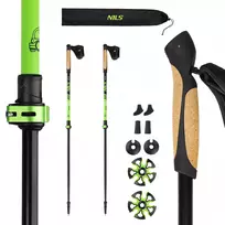 vaiksciojimo lazdos - Šiaurietiško ėjimo lazdos NILS NW8611, žalios/juodos (Green/Black) - 1 nuotrauka