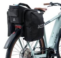 krepsiai ant dviracio bagazines - Dviračio krepšys ACID Trunk City 8+16 RILink, juodas (Black) - 2 nuotrauka