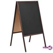 vidaXL Dvipusė lenta, kedro mediena, laisvai pastatoma, 60x80 cm