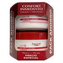 EUCERIN PH5 KREMAS SAUSAI IR JAUTRIAI ODAI, 75 ml, 2 vnt.