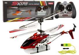 LEAN Toys Syma S107G nuotoliniu būdu valdomas sraigtasparnis, Raudonas (Red)