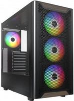 atx mid tower case - Montech XR Wood Black (Juodas) - 1 nuotrauka