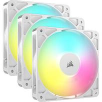 ventiliatorius 120mm argb baltas - Corsair RS120 ARGB Korpusui Ventiliatorius 120 mm Baltas (White) 3 vnt - 1 nuotrauka