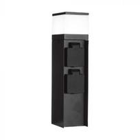 V-tac Pastatomas lauko šviestuvas su dviem kištukiniais lizdais, Juodas (Black), 1xG9/11W/230V IP44