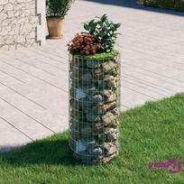 vidaXL Gabiono stulpas, 50x100cm, galvanizuotas plienas, apskritas