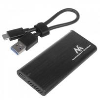 nvme korpusas - Maclean MCE443 M.2 NVMe/SATA SSD Black (Juodas) - 1 nuotrauka
