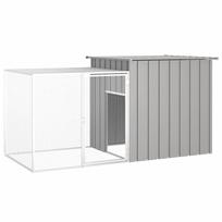 triusiu narvai - vidaXL triušių narvas 200 x 91 x 100 cm, pilkas (Grey) - 2 nuotrauka