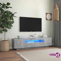 led televizoriaus apsvietimas - vidaXL Televizoriaus spintelė su LED apšvietimu, pilka (Grey) - 2 nuotrauka
