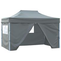 palapiniu sonai - vidaXL Išskleidžiama palapinė su 4 šoninėmis sienomis, 3x4,5 m, antracito (Anthracite) - 2 nuotrauka