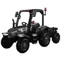 vaikiska priekaba - Vaikiškas elektrinis traktorius Jokomisiada PA0266, juodas (Black) - 1 nuotrauka
