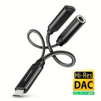 usb dac - Axagon ADA-HCPD USB-C Hi-Res DAC garso adapteris su PD, 60W (Juodas - Black) - 2 nuotrauka